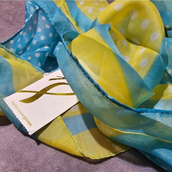 COLLECTION EIGHTEEN Dottie Stripe POLYESTER Scarf 21" x 86" - Picture 3 of 3